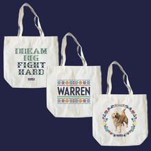 Load image into Gallery viewer, Composite image of all three cross stitch tote designs.  (4407646486637) (7431626621117)