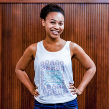 Load image into Gallery viewer, Warren for President staffer in We Are Women With Warren — Artist Series tank. (3987848691821) (7431930347709)