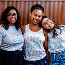 Load image into Gallery viewer, Warren for President staffers in We Are Women With Warren — Artist Series t-shirts and tank. (3987847970925) (7431931592893)