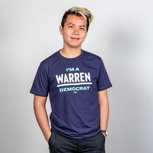 I'm a Warren Democrat Unisex T-Shirt on model.  (1678474313837) (7431621542077)
