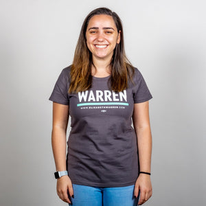 Warren Minimalist Fitted T-shirt in asphalt and green on model. (1519811592301) (7433026044093)