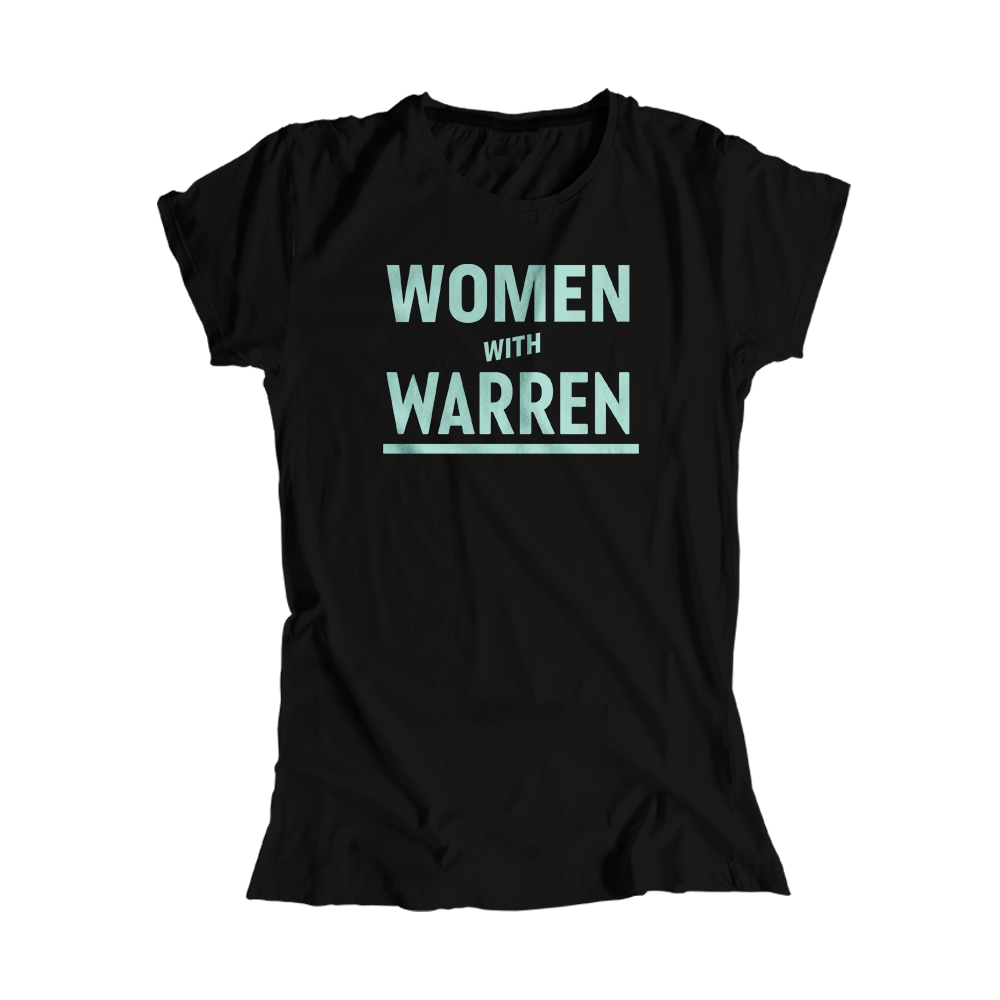 Women with Warren Fitted T Shirt Official Elizabeth Warren Shop