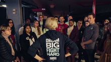 Load image into Gallery viewer, Elizabeth Warren wearing the Dream Big Fight Hard Hoodie while talking to group of voters in West Des Moines Iowa. (1506799779949) (7433842753725)