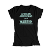 African Americans with Warren Black Fitted T-shirt with Liberty Green type. (4455161299053) (7431624360125)