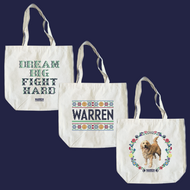 Composite image of all three cross stitch tote designs.  (4407646486637) (7431626621117)