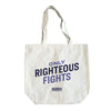 Canvas tote bag with the phrase 