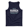 Navy unisex tank with the phrase, I'm a Warren Democrat. Warren is the Warren logo in white and 