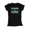 Women with Warren Black Fitted T-Shirt with Liberty Green type. (4455167787117) (7431928873149)