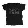 EW Warren for Senate Minimalist Unisex T-shirt - black shirt with Warren for Senate logo in gray (7456194330813)