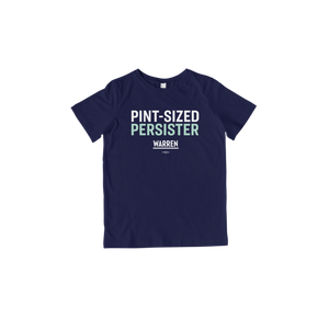 Pint-Sized Persister Navy Toddler T-Shirt with white and liberty green. (4473965314157) (7432140554429)