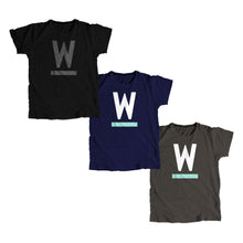 Load image into Gallery viewer, Warren &quot;W&quot; Minimalist Unisex T-Shirt in three colors. (4361773940845) (7433025749181)